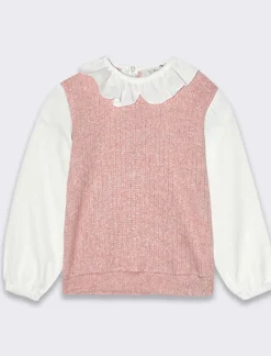 Piazza Italia Maglia tessuti combinati - Rosa Flash Sale