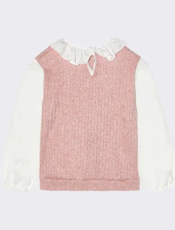 Piazza Italia Maglia tessuti combinati - Rosa Flash Sale