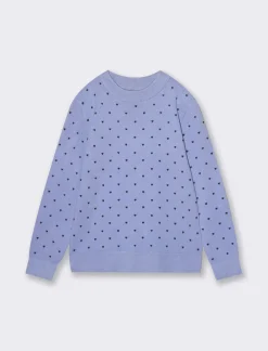 Piazza Italia Maglieria con stampa all over in stampa floccata - Azzurro New