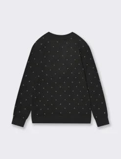 Piazza Italia Maglieria con stampa all over in stampa floccata - Nero Best Sale