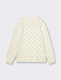 Piazza Italia Maglieria con stampa all over in stampa floccata - Beige Hot