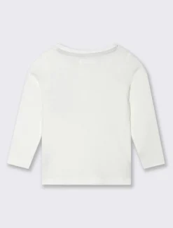 Piazza Italia Maglietta collo serafino con tasca a contrasto - Bianco sporco Outlet