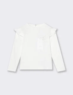 Piazza Italia Maglietta con ricamo frontale - panna Bianco New