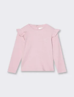 Piazza Italia Maglietta con ricamo frontale - Rosa Flash Sale