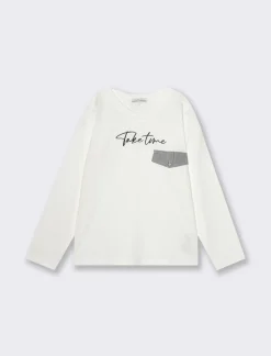 Piazza Italia Maglietta con taschino da bambino - sporco Bianco Best Sale