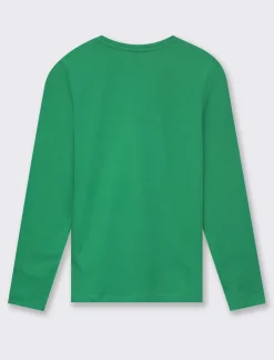 Piazza Italia Maglietta girocollo manica lunga in jersey - prato Verde Hot