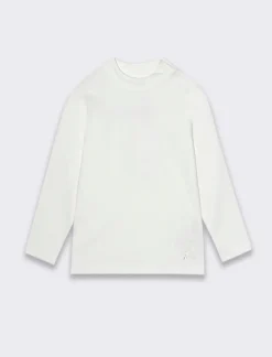 Piazza Italia Maglietta in interlock con ricamo - sporco Bianco New