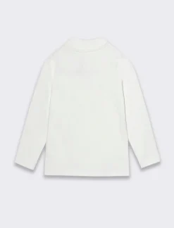 Piazza Italia Maglietta in interlock con ricamo - sporco Bianco New