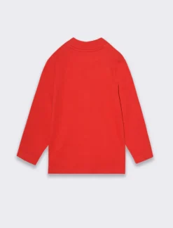 Piazza Italia Maglietta in interlock con ricamo - Rosso Discount