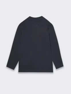 Piazza Italia Maglietta in interlock con ricamo - Blu Best Sale