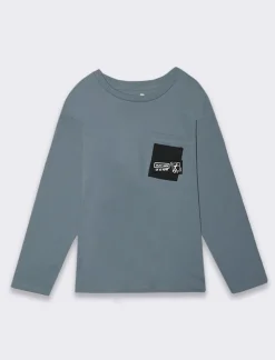 Piazza Italia Maglietta in jersey con tasca ed etichetta - cenere Grigio Flash Sale