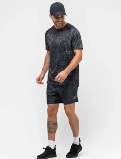 Piazza Italia Maglietta in tessuto tecnico stampato all over - asfalto Grigio Cheap