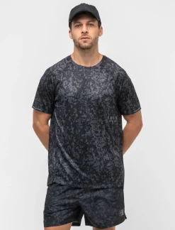 Piazza Italia Maglietta in tessuto tecnico stampato all over - asfalto Grigio Cheap