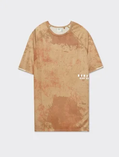 Piazza Italia Maglietta in tessuto tecnico stampato all over - Beige Store