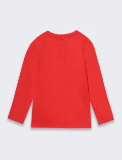 Piazza Italia Maglietta manica lunga e girocollo con stampa fotografica - Rosso Flash Sale