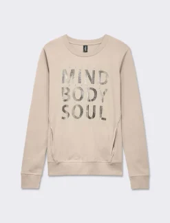 Piazza Italia Maglietta manica lunga in tessuto morbido elasticizzato - Sabbia Beige Hot