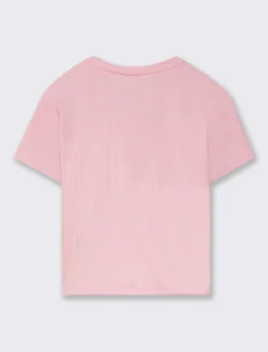 Piazza Italia Maglietta mezza manica con dettaglio fiore - Rosa Cheap