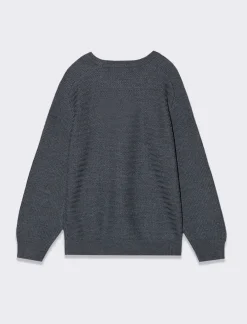 Piazza Italia Maglioncino con lavorazione in maglia e maniche reglan - Blu Best