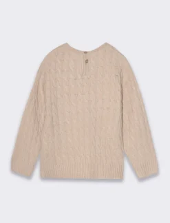 Piazza Italia Maglioncino da neonato a trecce mano calda - Beige Fashion