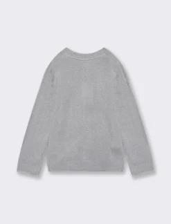 Piazza Italia Maglioncino manica lunga con dettagli sul davanti - mel. Grigio Sale