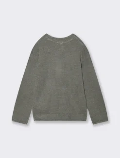 Piazza Italia Maglioncino manica lunga con dettagli sul davanti - Verde Best