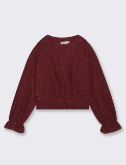 Piazza Italia Maglioncino peloso brillante - Bordeaux Sale