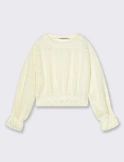 Piazza Italia Maglioncino peloso brillante - Bianco panna Discount