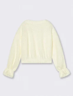 Piazza Italia Maglioncino peloso brillante - Bianco panna Discount