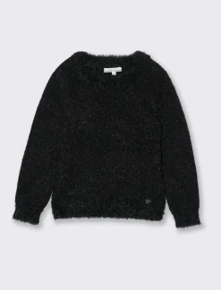 Piazza Italia Maglione da bambina girocollo vestibilità regular - Nero Store