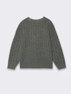 Piazza Italia Maglione da bambino modello girocollo con lavorazione a treccia - militare Verde Cheap