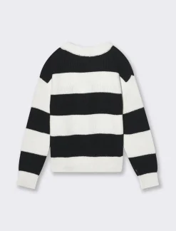 Piazza Italia Maglione in morbida poliviscosa - Righe Pattern Store