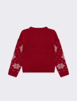 Piazza Italia Maglione natalizio da bambina - Rosso New