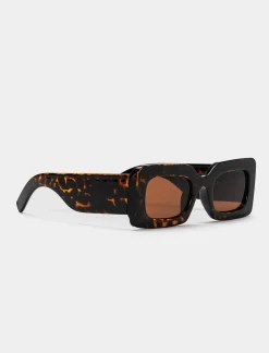 Piazza Italia Occhiali da donna rettangolari - Marrone Clearance