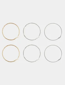 Piazza Italia Orecchini a cerchio da donna set 3 paia - Multicolore New