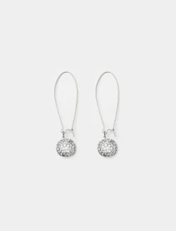 Piazza Italia Orecchini da donna modello monachina con sfera in strass - Argento Sale