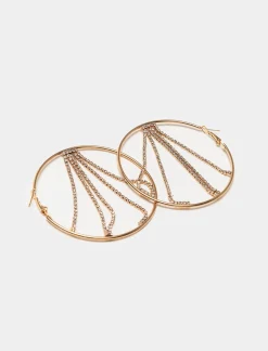 Piazza Italia Orecchini da donna modello cerchio con perle e strass - Oro Discount