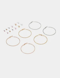 Piazza Italia Orecchini da donna set 9 paia multicolor - Multicolore Outlet