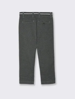 Piazza Italia Panatloni da bambino tessuto a maglia fantasia pied de poule con apertura frontale con zip - Pied de poule Cheap