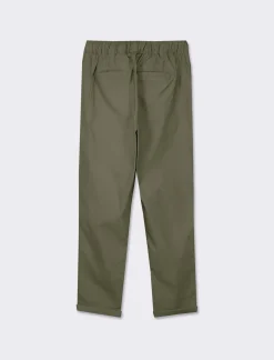 Piazza Italia Panatole modello jogger in tessuto elasticizzato con elastico e coulisse tampata in vita - Ve.milit. Verde Shop