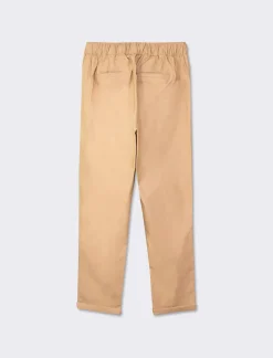 Piazza Italia Panatole modello jogger in tessuto elasticizzato con elastico e coulisse tampata in vita - Cammello Beige Fashion