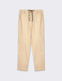 Piazza Italia Panatole modello jogger in tessuto elasticizzato con elastico e coulisse tampata in vita - Beige corda Marrone Clearance