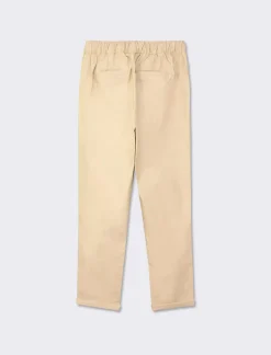 Piazza Italia Panatole modello jogger in tessuto elasticizzato con elastico e coulisse tampata in vita - Beige corda Marrone Clearance