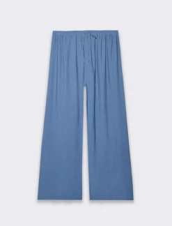 Piazza Italia Pantalaccio basico con elastico in vita e coulisse - Denim Blu Fashion
