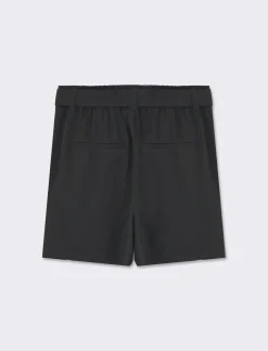 Piazza Italia Pantaloncino ampio con cintura. Vita alta con elastico on vita e tasche davanti - Nero New