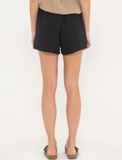 Piazza Italia Pantaloncino in tessuto fluido e coulisse con charms - Nero Cheap