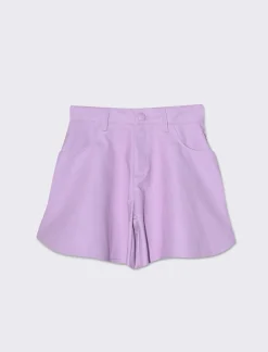 Piazza Italia Pantaloncino modello farfalla in finta pelle - Lilla Viola Discount
