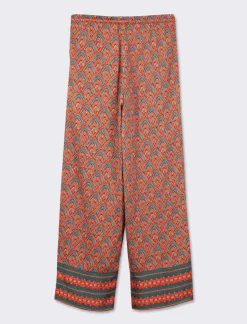 Piazza Italia Pantalone a palazzo in tessuto fluido con coulisse e simpatiche nappine - var 2 Best Sale