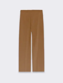 Piazza Italia Pantalone a vita alta con chiusura a doppio bottone e zip - tabacco Marrone Shop