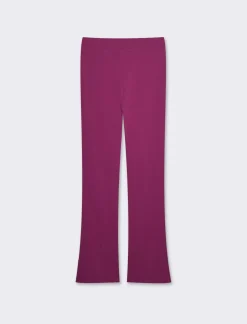 Piazza Italia Pantalone a zampa con bottoni in vita - Vinaccia Rosso Sale