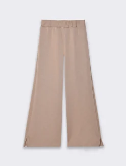 Piazza Italia Pantalone ampio da bambina,tessuto bioelastico in cotone con culotte - biscotto Marrone Store